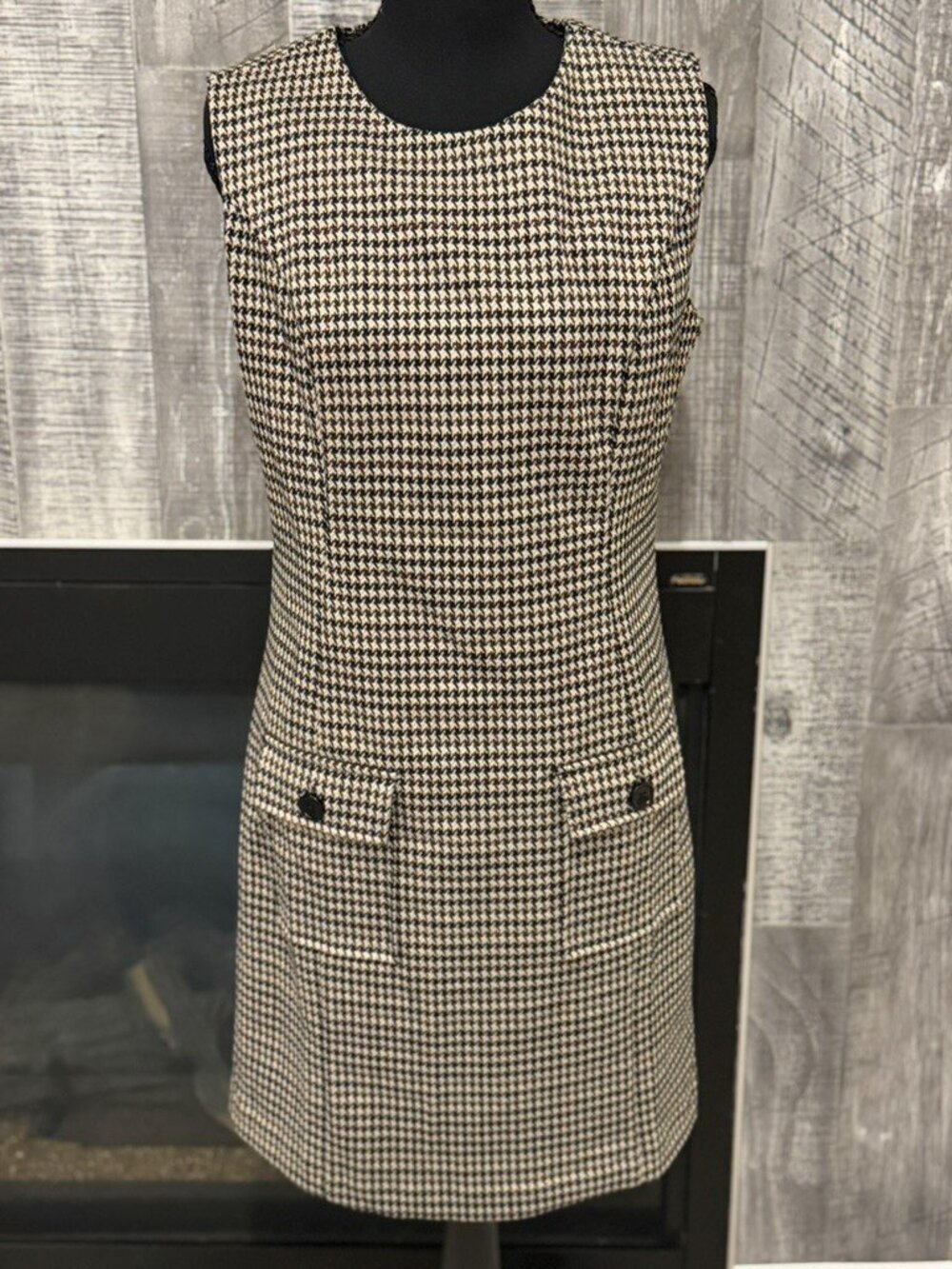 Liverpool Los Angeles Houndstooth Sheath Dress - Size 0 (Runs large)